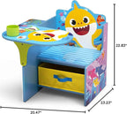 Baby Shark Chair Desk with Storage Bin - Ideal for Arts & Crafts, Snack Time, Homeschooling, Homework & More by Delta Childre