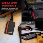 Genuine Leather Luggage Tag with Privacy Flap Set for Men Women Travel Easy with Suitcase Tags Identifiers (Black, 2 Pack)