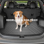 KUST Floor Mats for 2025-2026 Chevy Equinox/GMC Terrain Accessories (Gas Only), All Weather Car Mats with Backrest Mat & Cargo Trunk Liner & Door Sill Protector, TPE Rubber, Raised Edge, Full Set