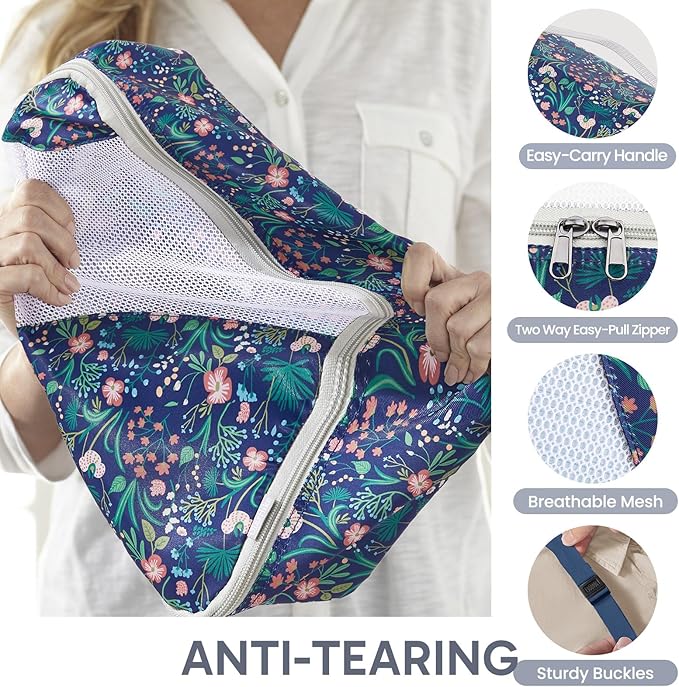 10 Set Packing Cubes for Travel, Gifts for Women Mom,Anti-Tearing Suitcase Organizer for Luggage with Shoe & Hanging Toiletry