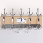Dseap Wall Mounted Coat Rack - 5 Tri Hooks, Heavy Duty, Stainless Steel, Metal Coat Hook Rail for Coat Hat Towel Purse Robes 