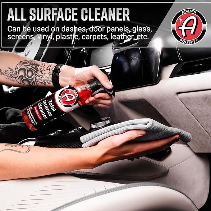 Adam's Polishes Total Interior Cleaner & Protectant, Quick Detailer & SiO2 Protection, Ceramic Infused, Anti-Static, OEM Fini