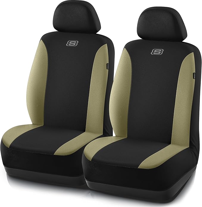 Skechers Seat Covers, Premium Breathable Polyester Seat Covers, Car Seat Covers Front Seats Airbag Compatible, Automotive Com
