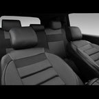 CAR PASS Leather 3D Foam Back Support Car Seat Covers Full Set Air Mesh Automotive Seat Covers, All Season Car Seat Cover Fit