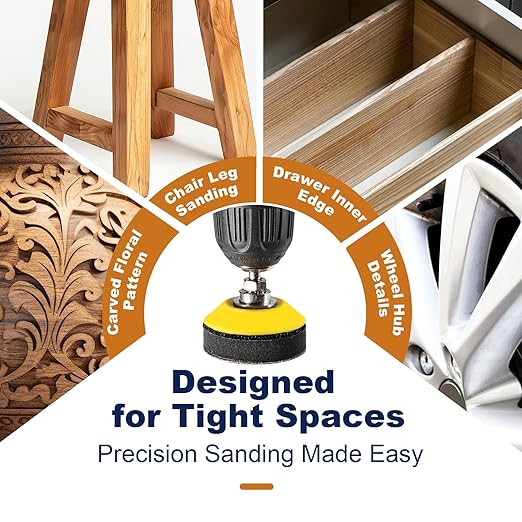 187 Pieces 2 Inch Sanding Disc, GOH DODD Wet Dry Sandpaper with Interface Pad and Backer Plate 1/4" Shank, 60-10000 Grits Gri