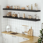 Vivelove 72 Inches Floating Shelves Wall Mounted, 12" Deep Wall Shelves for Bedroom, Bathroom, Living Room, Kitchen, Office, 
