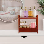 Sorbus Bamboo Bathroom Counter Organizer – 2-Tier Shelf with Hidden Drawer for Vanity, Matcha Station, Bathroom Sink Organize