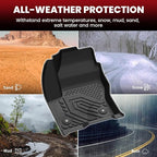 LASFIT Floor Mats for Ford Escape 2019-2013 (Only fit with Adjustable Cargo Floor in Lower Position),Custom Fit All Weather Protector TPE Easy Clean Floor Liners, 1st & 2nd Row, 3PCS Black