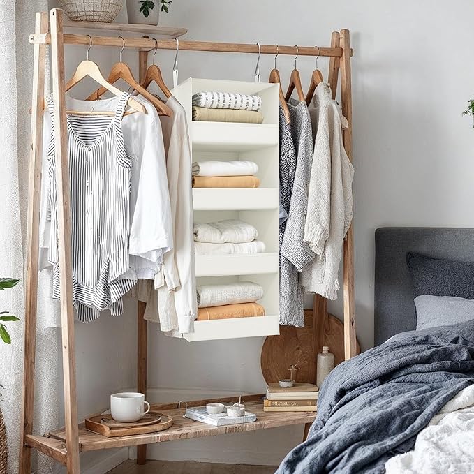 GRANNY SAYS 4-Shelf Hanging Organizer, Closet Hanging Shelves, Closet Hanging Storage Organizers, Organization for Bedroom, L
