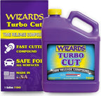 Wizards Turbo Cut Buffing Compound for Car Scratch Repair - 1 Gallon - Removes 1200-1500 Scratches - Rubbing Compound for Cars & Boats - Paint Restorer for Vehicles
