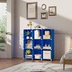 UNKU Cube Storage Organizer, 10 Cube Closet Organizer Storage Shelves, DIY Stackable Bookcase, Clothes Organizer Shelf for Cl