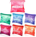 Paterr 7 Pcs Packing Cubes for Travel Kids Day of Week Compression Packing Bags Colorful Luggage Suitcase Organizers Bag for 