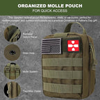 Gifts for Men Christmas Dad, Survival Kit, 150 PCS Survival Gear and Supplies Equipment with Trauma Bag, Molle Pouch Emergenc