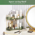 Aveniee Corner Bathroom Counter Organizer, Bathroom Countertop Shelf Makeup Organizer for Vanity Perfume Tray for Corner Stor
