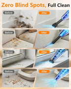 PowerSpeed CleanView Portable Handheld Vacuum - 16000Pa Strong Suction Powerful with 1000mL Dust Cup and LED Light - Cordless