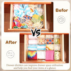 Vesici 80 Pcs Drawer Dividers Adjustable Plastic Organizer DIY Separators Storage Dividers for Socks, Underwear, Makeup, Tidy