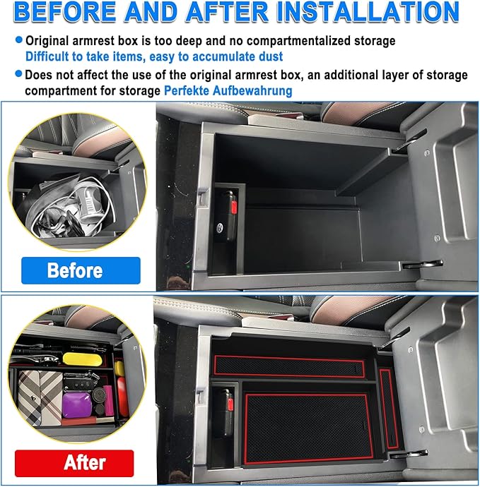 SHAOHAO for 2025 2026 Nissan Pathfinder Center Console Organizer Tray 2022 2023 2024 2025 2026 Pathfinder S/SV/SL/Rock Creek/Platinum Armrest Storage Box Pathfinder 2025 2026 Accessories Organizer