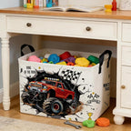 Rectangular Monster Truck Basket,Racing Car Storage Baskets,Cute Basket for kids with Handles,Kid Room Decor Gift,Car Room De