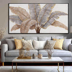 CHUDANHAO Botanical Wall Art Vintage Pictures Wall Decor Grey and Gold Photo Prints Line Wall Hangings 24"x48" Canvas Decorat