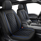 MIROZO Seat Covers Full Set, Car Seat Covers Blue Faux Leather Seat Covers Automotive Seat Covers Car Seat Protector for SUV 