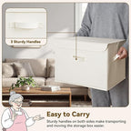 GRANNY SAYS Closet Storage Bins, Decorative Storage Boxes with Lids, Clothes Organizing Bins, Lidded Baskets for Toys, Clothi