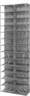Whitmor Over The Door Shoe Shelves - 26 Sections - Crosshatch Gray