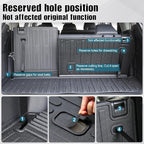 Cargo Mat with Backrest Mat for 2020-2024 2025 2026 Toyota Highlander Car Mat Accessories(Both Hybrid and Gas), TPE All Weather Cargo Liner with SeatBack Cover(Highlander-2 in 1 Trunk Mat)