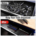 WORKPRO Magnetic Screwdriver Organizer and Wrench Organizer, Aluminum Rail Magnetic Tool Organizer, Tool Holder, Toolbox Orga