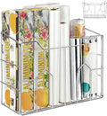 Cididu Kitchen Wrap Organizer Rack Wall Mount, Cabinet Door Organizer Storage, Wall Rack Basket Sturdy Steel Wire, Tall Insid