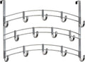 LYNK Professional® Home™ Over Door Hooks Rack - 14 Hook Over Door Hanger - Over Door Towel Rack - Hanging Towels or Clothes -