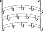 LYNK Professional® Home™ Over Door Hooks Rack - 14 Hook Over Door Hanger - Over Door Towel Rack - Hanging Towels or Clothes -