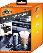 Armor All Cupholder 2 in 1 Expander, Turn 1 Cupholder to 2, Dual Drink Holder Expander with Adjustable Expandable Base to Fit