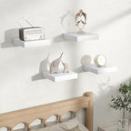 Fun Memories Rustic Floating Wall Shelves, Wall Mounted Wood Storage & Display Shelves for Bathroom, Bedroom, Living Room or 