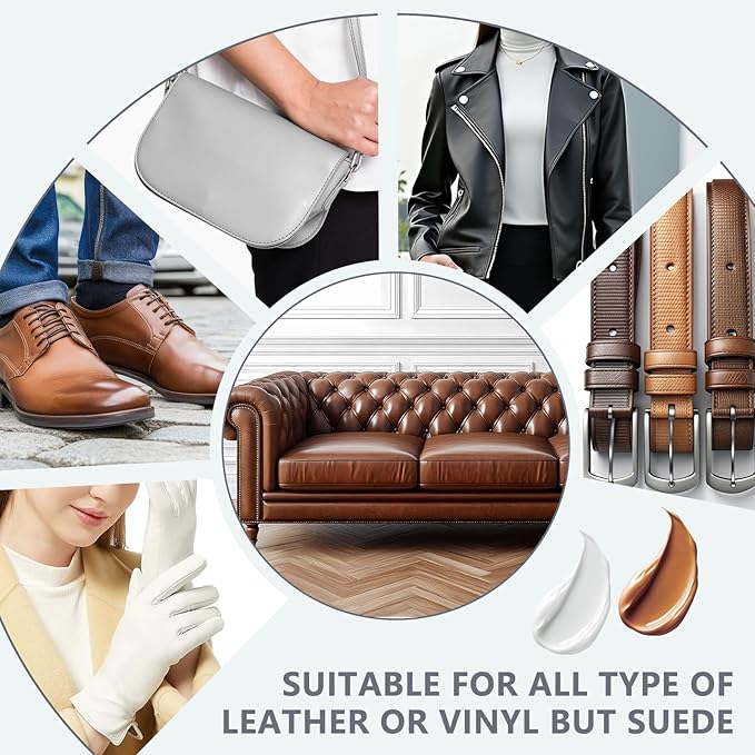 Leather Recoloring Balm with 100ml Mink Oil Conditioner | Black Repair Kit, Dye & Color Restorer for Furniture, Sofa, Car Sea