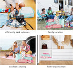6 Pcs Compression Packing Cubes, Packing Cubes for Travel, Waterproof Luggage Organizer Bags Set, Cute Packaging Cubes for Wo