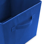Casafield Set of 6 Collapsible Fabric Cube Storage Bins, Royal Blue - 11" Foldable Cloth Baskets for Shelves, Cubby Organizer