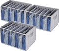 Zilink Upgraded Wardrobe Clothes Organizer with Support Board Clear Pants Organizer for Closet with 7 Grids Storage Bin with 