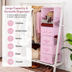 GRANNY SAYS Hanging Closet Organizers and Storage, 6 Shelves Closet Hanging Organizer with 6 Side Pockets, 5 Drawer Storage O