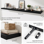 Fun Memories 72 Inch Fireplace Mantel Shelf, 10 Inch Deep Shelves for Display & Wall Storage, Rustic Wood Wall Shelf, Extra L