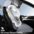Nappa Leather Car Seat Covers Full Set, Gray Car seat Protector 5 Seats, Waterproof Car Seat Cushion, Universal Automotive Se