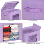 Univivi Foldable Fabric Storage Boxes Large Storage Bins with Lids [4-Pack] Collapsible Storage Cubes Organizer Containers Or