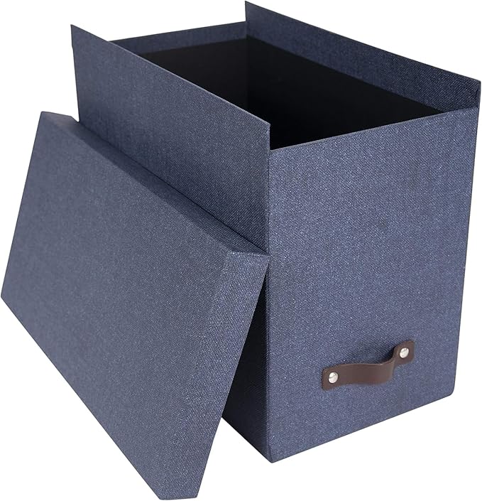 Bigso John Desktop File Box - Storage Solution and Document Organizer for Important Paperwork - Durable Hanging File Box with
