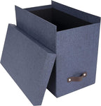 Bigso John Desktop File Box - Storage Solution and Document Organizer for Important Paperwork - Durable Hanging File Box with