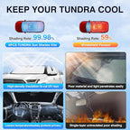 Sunsdrew Windshield Sun Shade for Toyota Tundra 2022-2025 Full Privacy Side Rear Window Shade Cover Kit Foldable Sun Visor Protector Blocks UV&Heat Tundra Interior Accessories(6PCS)