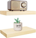 BGMG Wood Floating Shelves for Wall 12 inch Set of 2, Wooden Wall Mount Shelves for Bathroom Living Room Bedroom Kitchen Farm