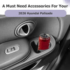 LUWU 2026 Palisade Accessories Rear Row Car Door Side Cup Holder Compatible with 2026 Palisade (SE/SEL/XRT PRO/Limited/Calligraphy) Interior Accessories TPE Material Cup Holder Insert 2-Pack