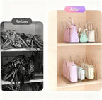 ANTOWIN 2 Pack Clear Purse Organizers for Closet, Adjustable Shelf Divider, Handbag Separators Storage Organizer, Shelf Divid