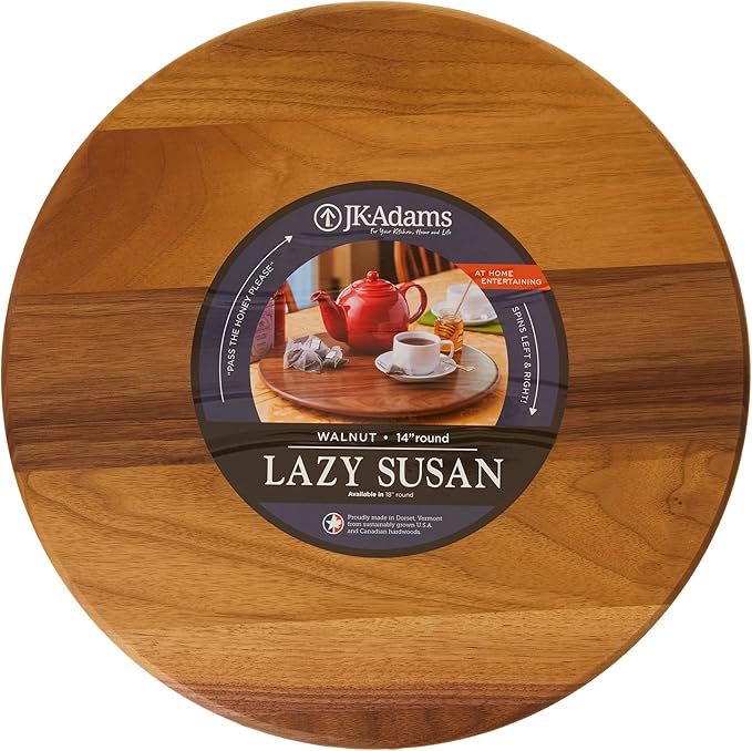 JK Adams Walnut Wood 14" Lazy Susan