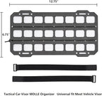 Vehicle MOLLE Panel Car Visor Organizer Storage Rack Rigid Insert Panel for Backpack Tactical Accessories Gear Holder Molle Pouches EDC Gadgets Small Tools Pens Sunglasses