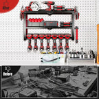 Power Tool Organizer Wall Mount, 150Lbs 3 Layer Metal Tool Storage Rack with 7 Cordless Drill Holder Heavy Duty, Battery Dril